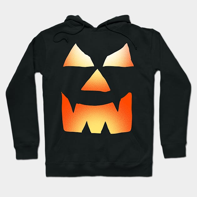 Evil Glowing Jackolantern Pumpkin Face Hoodie by Eric03091978